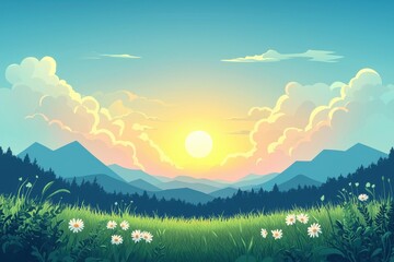 Clear sky after a storm representing new opportunities, overcoming obstacles, business success concept