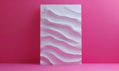 Contemporary white mocap panel on a magenta background, ideal for inscriptions