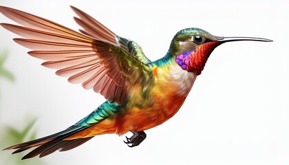 hummingbird and flower