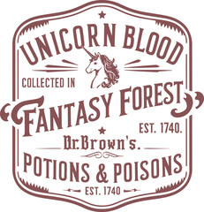 Vintage Halloween Potion Label SVG PNG