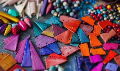 Colorful leather components for DIY jewelry and clothing