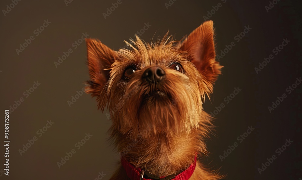 Wall mural cute dog on an isolated background in a studio shot