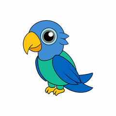 cute parrot vector illustration