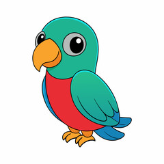 cute parrot vector illustration