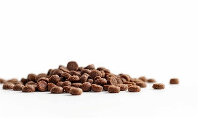 Obraz premium Dry dog food on a white background