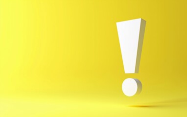white exclamation mark on a yellow background