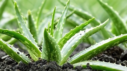   Plant in dirt - more concise and effective