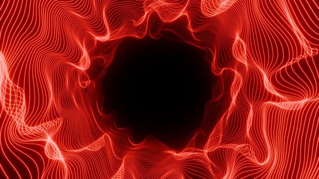 Circular lines Seamless Loop, infinitely loopable, cyber, digital network, wave internet, data wave, cyber blue energy