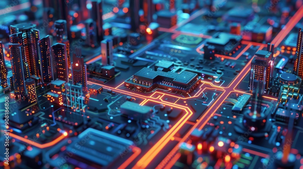 Poster peripheral component interconnect pci motherboard semiconductor computer technology background.