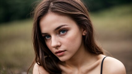 Naklejka premium Cute girl