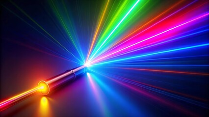 Abstract Laser Pointer Glow - A Burst of Vibrant Colors  Generative AI