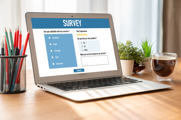 Online survey form for modish digital information collection on the internet network