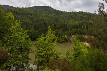 Fototapeta premium Maries freshwater lake on the island of Thassos Greece