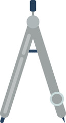 Geometry compass tool. Math science color icon