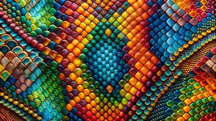 Serpentine Symphony: A Vibrant Tapestry of Scales  generative AI