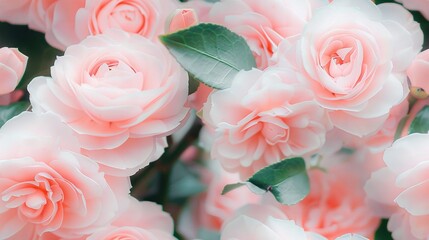   A close-up of pink flowers surrounding a green plant in the center of the image