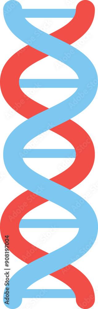 Wall mural dna spiral icon. microbiology symbol. genome research