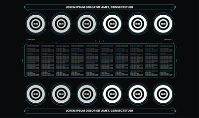 Sci fi HUD Interface templet design