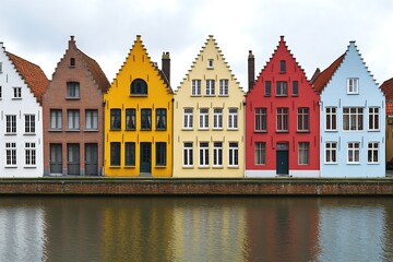 Fototapeta premium Colorful Houses by the Canal