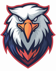 Fierce Eagle Head Mascot Logo - Aggressive Bird Emblem