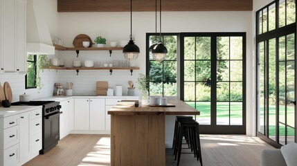 Modern Kitchen with a View