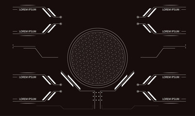 Sci fi HUD Interface templet design