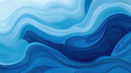 Abstract Blue Swirls - Digital Art