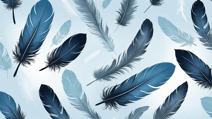 Bohemian Watercolor Feathers in Artistic and Free Designs
