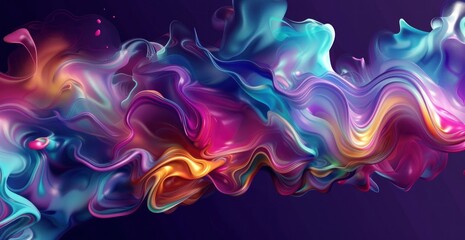 Fototapeta premium Abstract Fluid Art: A Symphony of Colors