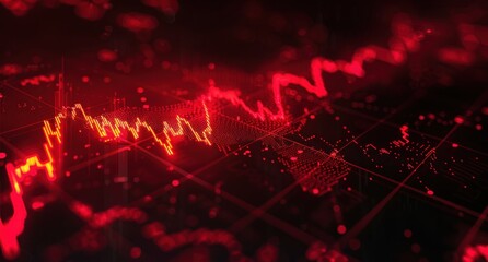 Red Stock Market Chart