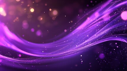 Obraz premium Purple Abstract Wave with Sparkles