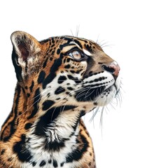 Obraz premium Clouded Leopard 90s Revival animal fashion cartoon isolated whitebackground 16:9