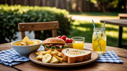 Casual Summer Lunch in the Garden