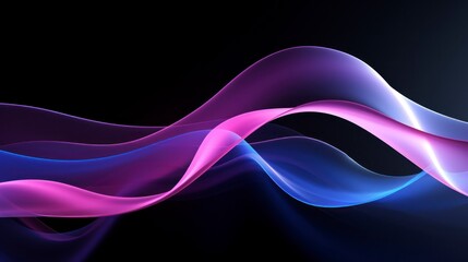 Dark abstract background with a glowing abstract waves abstract smoke background.