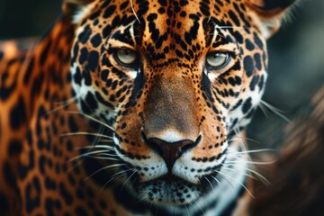 Obraz premium Brazil Jaguar. Hunting Leopard Cat in Wild Nature Habitat