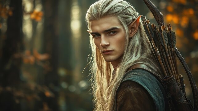 Elven Archer in the Forest
