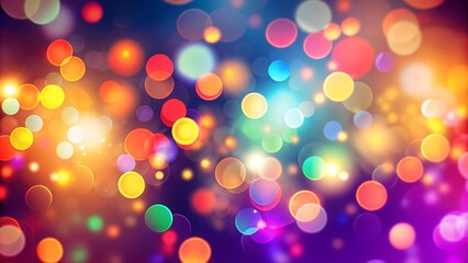 Obraz premium Colorful Bokeh Lights on Dark Background