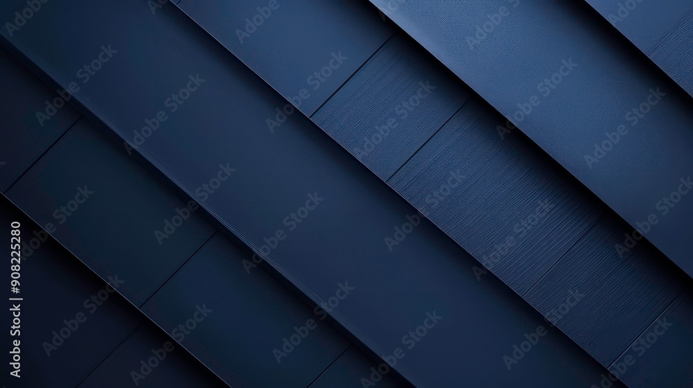 Poster abstract pattern of diagonal dark blue panels with texture