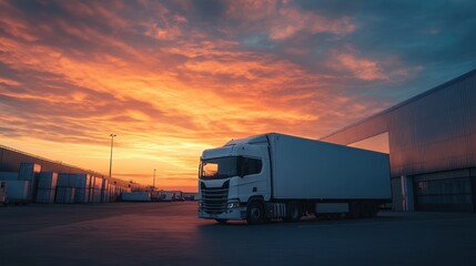 Truck at Sunset
