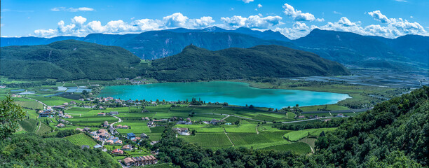 Kaltern or Caldaro lake in Italy