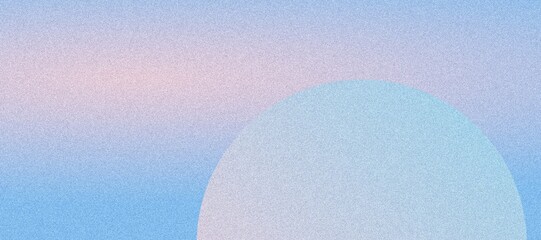 Modern Abstract Poster with Sky-Toned Spheres, Geometric Patterns, and a Soft Grainy Texture for a Serene Design