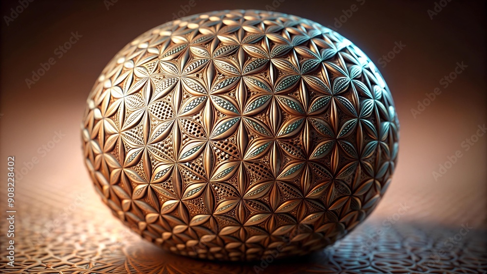 Poster textured sphere pattern: a tactile and visual exploration of surface details ai generated