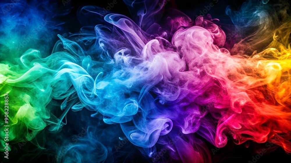 Poster frozen smoke patterns: a unique and artistic overlay for design ai generated