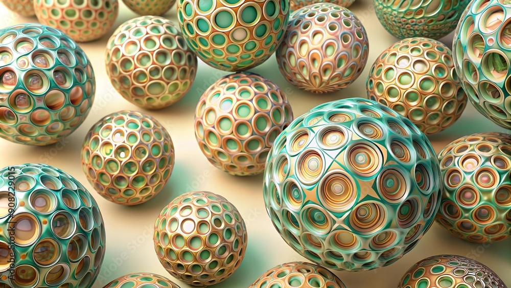 Poster organic shapes sphere pattern: a natural and fluid exploration of form generative ai
