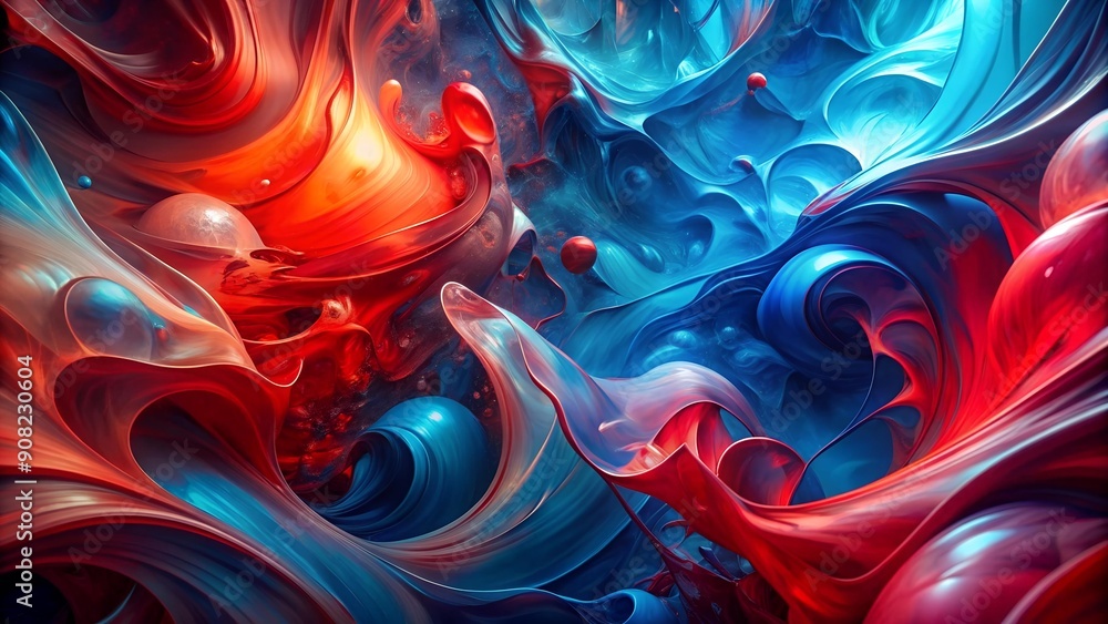 Poster Abstract Symphony in Crimson and Azure: A Visual Narrative  generative AI