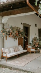 Entrance Door with Flower Arrangement 2
