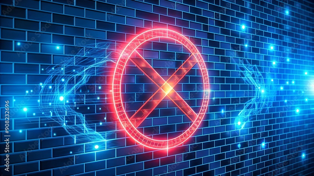 Poster the ai firewall: a visual representation of the need for protection against uncontrolled ai ai gener