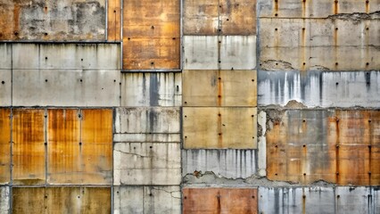 Concrete Wall with Overlapping Layers of Texture  Generative AI