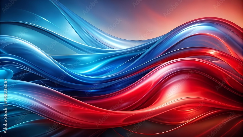 Aufkleber red and blue in flux: a generative exploration of motion generative ai