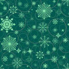 Christmas ice scribble seamless snowflakes pattern for wrapping paper
